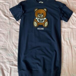 ❤️Moschino Dark Blue Garment sweatshirt dress kids